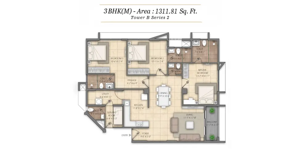 Floor plan: Tower B - Series 2