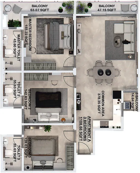Floor plan: Type A