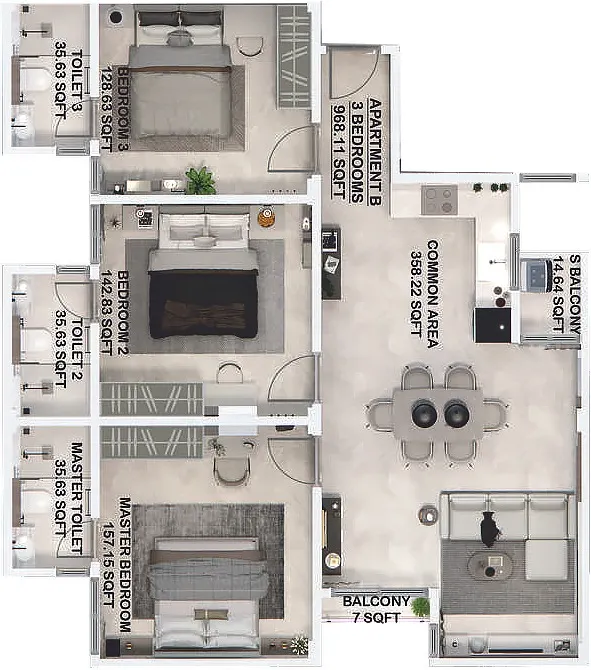 Floor plan: Type B