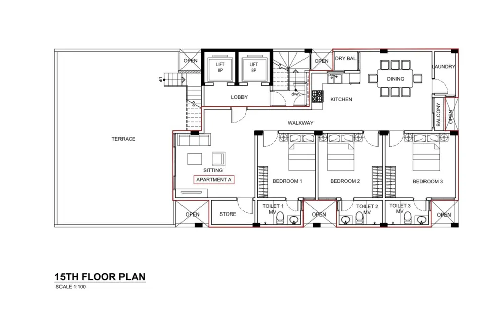 Floor plan: Penthouse