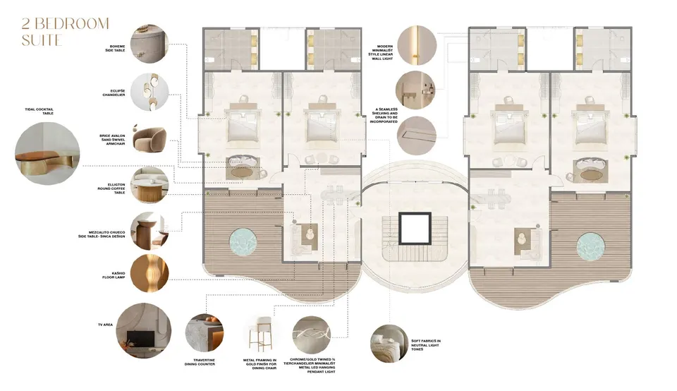 Floor plan: 2-Bedroom-Suite
